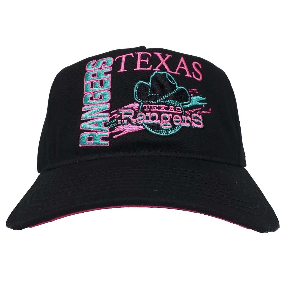 Texas Rangers Mitchell & Ness Pro Fit Snapback Hat Cap Embroidery Logo Black New